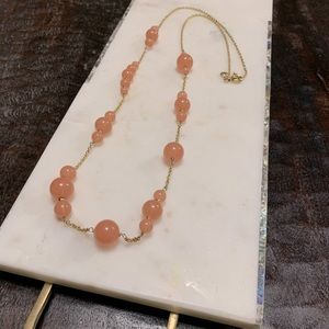 J. Crew peach quartz bead necklace